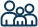 Icon of a family or team symbolising group activities